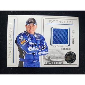 RYAN NEWMAN  2007 PRESS PASS HOT THREADS RACE USED FIRESUIT CARD #066/145
